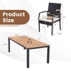 Costway 9 PCS Patio Rattan Dining Set with Acacia Wood Table, Cushions, 1.9" Umbrella Hole - 3 of 4