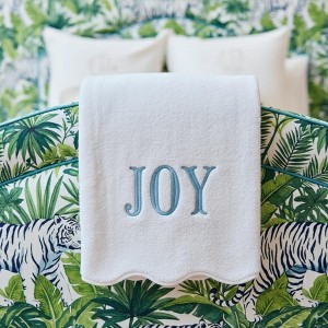 Lotus Linen Luxury Scallop Piping Bath Towel Sets (6-Piece) - 1 of 4