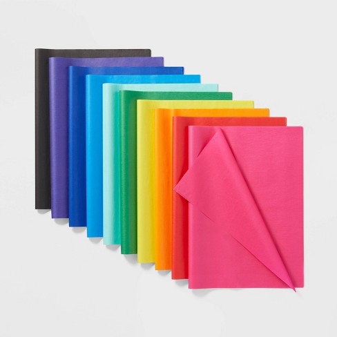 Bright Colored Rainbow Tissue Paper, 24-ct. Packs