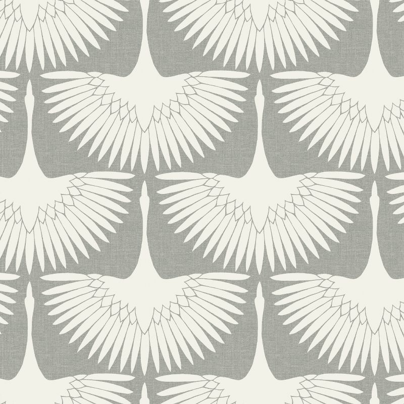 Feather Flock Self-Adhesive Removable Wallpaper By Genevieve Gorder White, 1 of 5