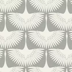 Feather Flock Self-Adhesive Removable Wallpaper By Genevieve Gorder White