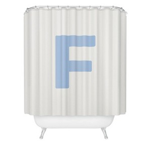 Deny Designs April Lane Art Block Monogram Shower Curtain - 1 of 3