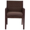 Courtyard Casual Buena Vista II Dining Arm Chair Stained Eucalyptus Wood  Knock Down Packing Cushion Packed in Box but Priced Seperaely - 4 of 4