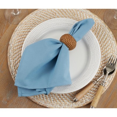 Aqua Cotton Everyday Cloth Table Napkins Set of 12