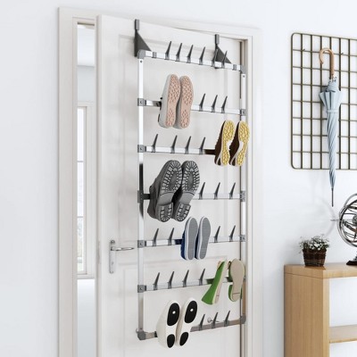 vidaXL Hanging Shoe Rack Silver