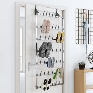 vidaXL Hanging Shoe Rack Silver - 1 of 4
