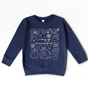 Cozy Season Coquette Icons - Toddler Graphic Sweatshirt and Youth Graphic Sweatshirt - 1 of 3