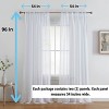 HLC.ME Penelope Faux Linen Textured Privacy Sheer Light Filtering Rod Pocket Curtains Panels, Set of 2 - 4 of 4