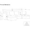 Belffin U-Shaped 6-Seater Corduroy Sectional - Modular Sofa with Storage Ottoman & Convertible Design - 2 of 4