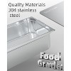 Acekool 6-Pack Full Size Steam Table Pans, 2.5" Deep Commercial Stainless Steel Hotel Pans with Handles, Anti-Jam Design - 4 of 4