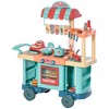 Qaba Kids Kitchen Food Stand with Play Food, Cashier Register, Accessories Ages 3- 6 - 4 of 4