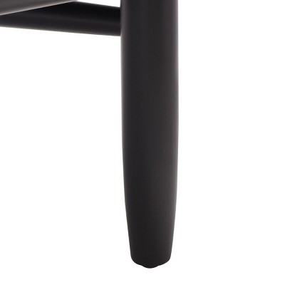 Oslo Black Faux Leather Barrel Accent Chair with Wood Frame