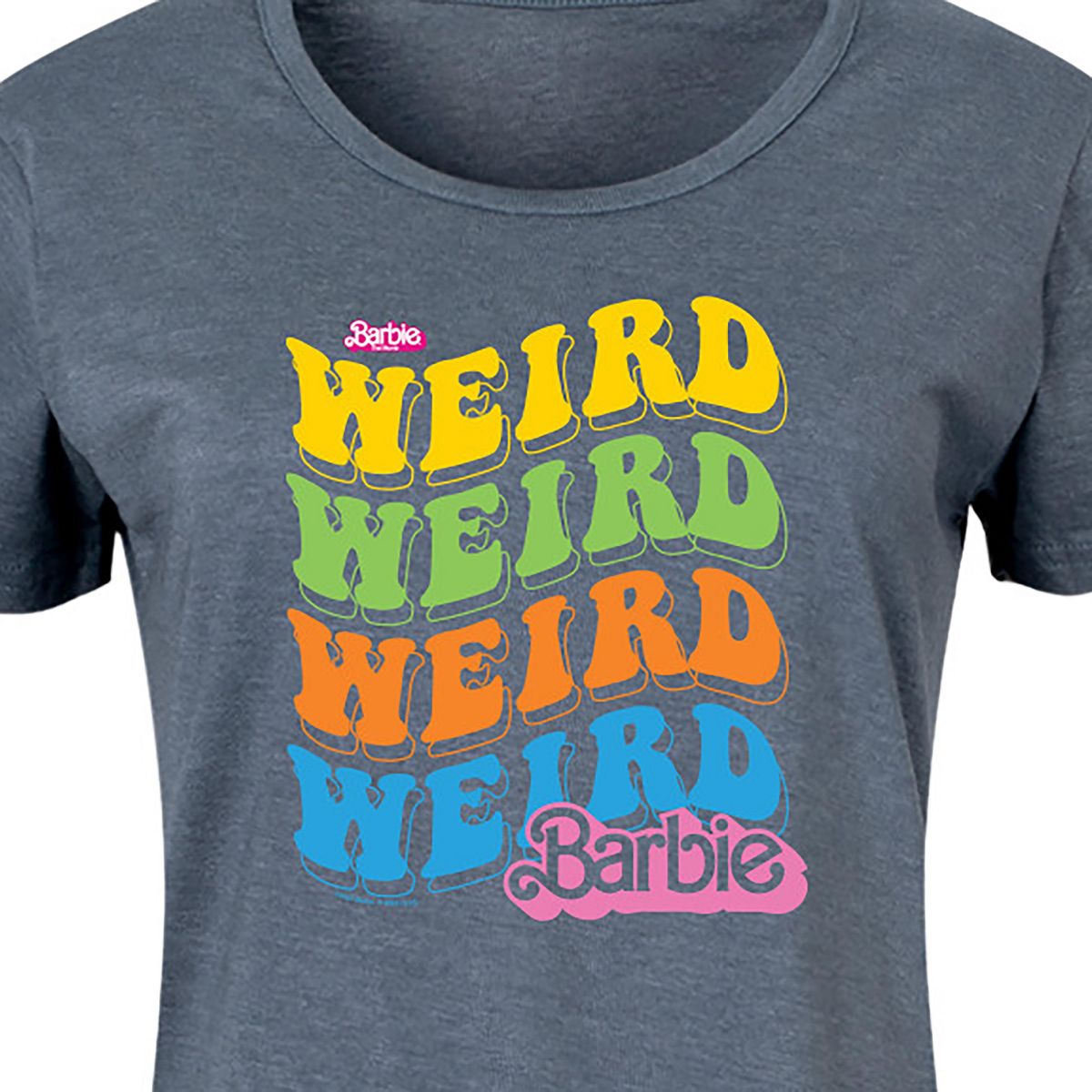 Women's - Barbie - Weird Stack Graphic T-shirt Dress - thumbnail 2