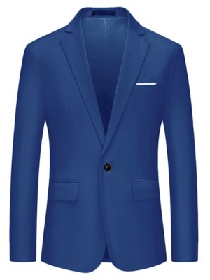 Lars Amadeus Men's Dress Slim Fit Single Breasted One Button Suit Sports Blazer