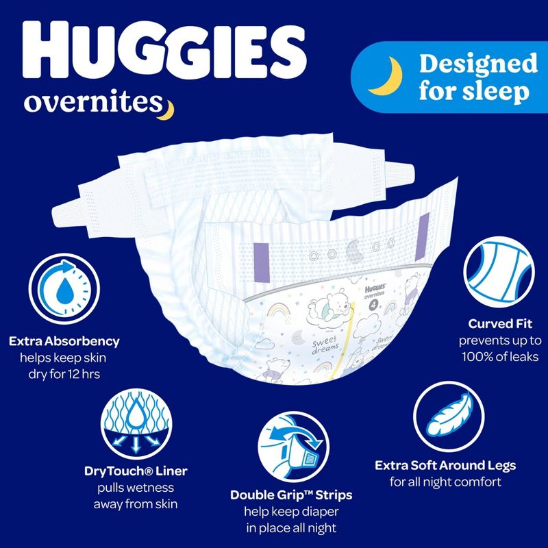 Huggies Overnites Nighttime Baby Diapers – (Select Size and Count), 6 of 11