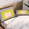 Caroline Okun Flint Standard Lightweight Pillowcase Charcoal Gray/Lime - Deny Designs - 2 of 3