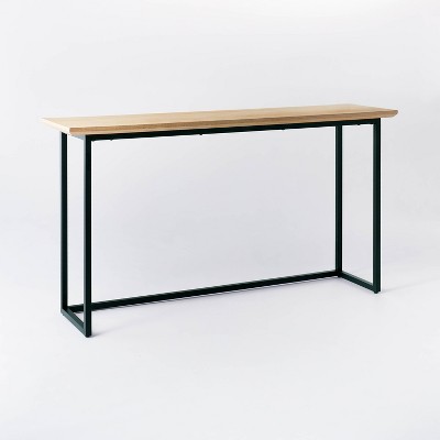 Hidden Hills Mixed Material Console Brown - Threshold™ designed with Studio McGee