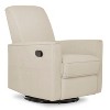 Evolur Raleigh Upholstered Plush Seating Glider Swivel, Glider For Nursery In Light Sand - 4 of 4