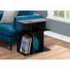 Monarch Specialties Accent Table, Side, End, Nightstand, Lamp, Living Room, Bedroom, Black And Grey Laminate, Contemporary, Modern - 2 of 4