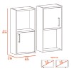 Vynxaria 2-Pc Wall-Mounted Bathroom Medicine Cabinet with Versatile Open and Closed Storage for Organized Essentials - 4 of 4