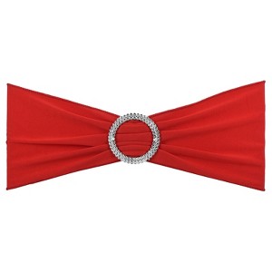 Unique Bargains Polyester Wedding Decoration Stretch Chair Sashes Bows 10 Pcs - 1 of 4
