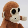 INFURNIC Baby and Toddler Learning Toys Handcrafted Cotton Knitted Monkey Plush Toy for Safe Sensory Development Fun, Apricot Brown, 10"*9"*1" - 2 of 4