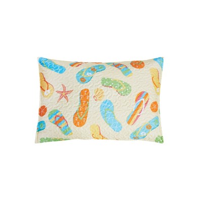 Sunny Splash Full Microfiber Reversible Quilt Set in Blue and Yellow