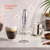 Peach Street Powerful Handheld Milk Frother, Mini Frother Wand, Battery Operated Stainless Steel Mixer, With Stand. for Milk, Latte - 4 of 4