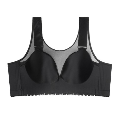 Allegra K Women's Wirefree Lace Padded Adjustable Straps Full Coverage Minimizer  Bra Black 36d : Target