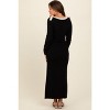 PinkBlush Black Shoulder Bow Detail Maternity Maxi Sweater Dress - 3 of 4