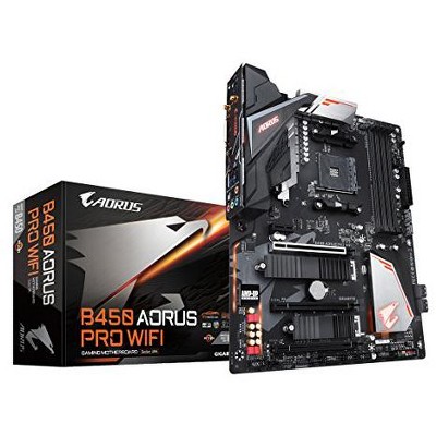 GIGABYTE B450 AORUS PRO Wi-Fi (AMD Ryzen AM4/ATX/M.2 Thermal Guard with Onboard Wi-Fi/HDMI/DVI/USB 3.1 Gen 2/DDR4/Motherboard)