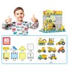 PICASSO-TILES 45 PC Construction Themed, Magnetic Tiles, Magnetic Building Blocks for Kids, Magnet for Kids 3+ - 2 of 4