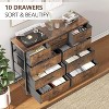 10-Drawer Dresser TV Stand for 55” TV, Versatile Storage Unit for Bedroom, Living Room, Hallway, and Entryway - 3 of 4