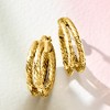 Ross-Simons Italian 18kt Gold Over Sterling 2-Row Hoop Earrings - 3 of 4