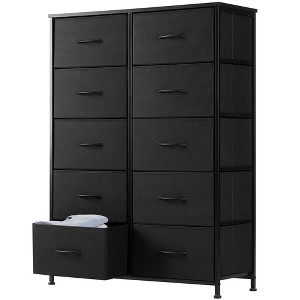 AZL1 Life Concept Utility Storage Drawers Stylish and Functional Storage, 10 Drawer Dresser for Nursery, Closet, Entryway, Black, 31.5"*11.8"*45.6" - 1 of 4