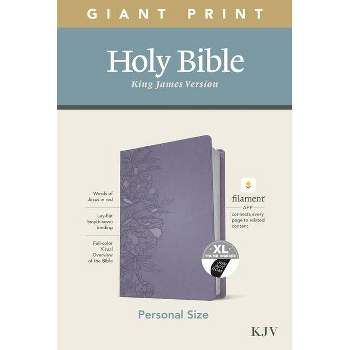 KJV Personal Size Giant Print Bible, Filament Enabled Edition (Leatherlike, Peony Lavender, Indexed) - Large Print (Leather Bound)