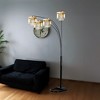 VYNXARIA 84"Elegant Gold 4-Head Crystal-Inspired Arch Floor Lamp for Stylish Ambient Lighting in Modern Living Spaces - 3 of 4