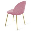 Set Of 4 Nano Tufted Velvet Upholstered Side Chair Gold Leg -The Pop Home - 3 of 4