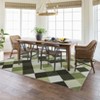 Machine Washable Plaid Checkered Design Non-Slip Rubberback Runner Rug Modern Abstract Geometric Print Carpet - 3 of 4