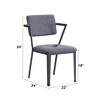 Cargo Gray Fabric & Gunmetal Finish Dining Chair ( Set of 2) - 2 of 4
