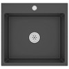 vidaXL Handmade Kitchen Sink Black Stainless Steel - 2 of 4
