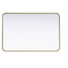 Elegant Lighting Contour Metal Rectangle Mirror 24x36 in Brass - 4 of 4