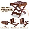 Sorbus Bamboo Folding Step Stool Bench - Great for Bathroom, Spa, Sauna, Collapsable Wooden Seat, Fully Assembled - 4 of 4