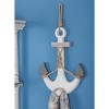Olivia & May Wooden Anchor Wall Decor with Hanging Rope White: Coastal MDF Art, Vertical Orientation, Carved Nautical Sculpture - 4 of 4