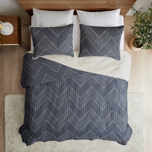 Ink+Ivy Pomona Embroidered Coverlet Set - 1 of 4