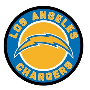Evergreen Ultra-Thin Edgelight LED Wall Decor, Round, Los Angeles Chargers- 23 x 23 Inches Made In USA - 1 of 4
