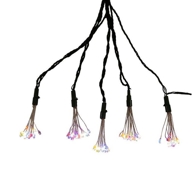 Kurt Adler 75-Light Cluster Lights and Multi-Color Twinkle LED Lights with Green Wire, 3 of 8