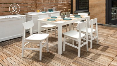 Slate Gray 7-Piece Modern Studio Urban Dining Set