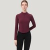 Anna-Kaci Active Women's Long Sleeve Active Top with Half Zip Front and Slim Fit - 2 of 4