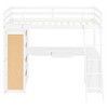 YOOCOZZ Twin Size Loft Bed with Ladder, Shelves, and Desk - 4 of 4